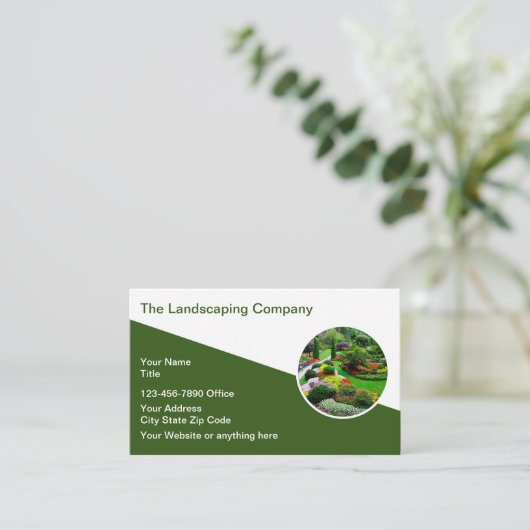 Moderne landschapsarchitectuur Visitekaartjes (Staand voorkant)