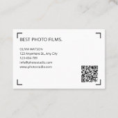 Moderne landschapsfoto en QR-code Visitekaartje (Achterkant)