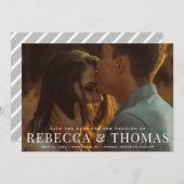 Moderne landschapsfotobruiloft met behoud van datu save the date (Voorkant / Achterkant)