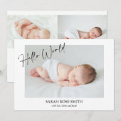 Moderne Landschapskalligrafie Geboorte Aankondigin Kaart (Voorkant / Achterkant)