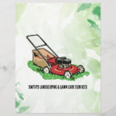 Moderne landschapsondergrond voor grasgrassen flyer (Achterkant)