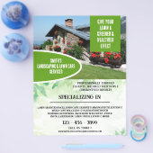 Moderne landschapsondergrond voor grasgrassen flyer (Enkel)