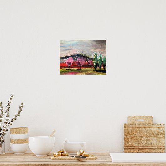 Moderne landschapsvorm poster (Keuken)