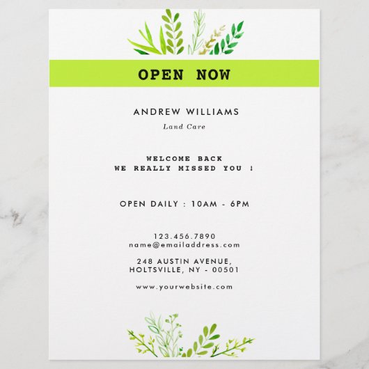 Moderne landschapszorg flyer (Voorkant)