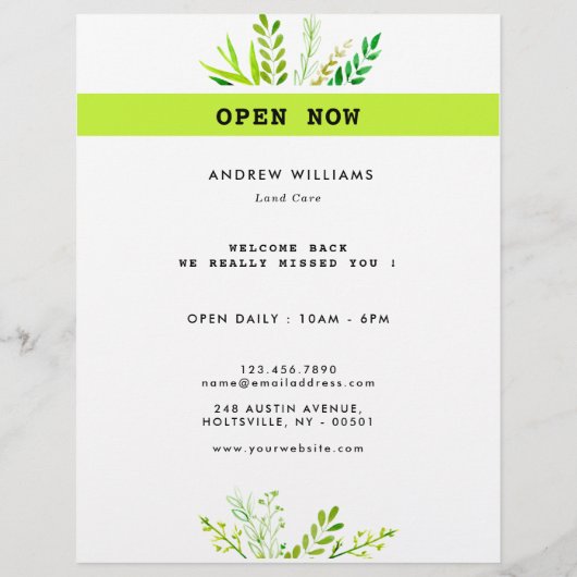 Moderne landschapszorg flyer (Achterkant)