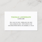 Moderne landschapszorg visitekaartje (Achterkant)