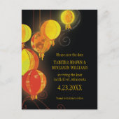 Moderne Lantaarns Weddenschap Save the Date Aankondigingskaart (Voorkant)