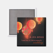 Moderne Lantaarns Wedding Save the Date Magneet (Voorkant / Achterkant)