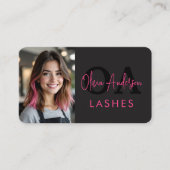 Moderne Lash Tech QR-code foto Visitekaartje (Voorkant)