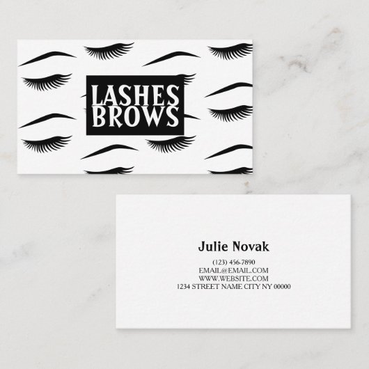 Moderne Lashes en Brows Visitekaartje (Voorkant / Achterkant)