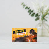 Moderne lassen Aannemer Lasser Metaal Fabricator Visitekaartje (Staand voorkant)