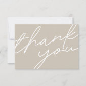 Moderne Latijnse lichte tijdrovende kalligrafie Bedankkaart (Voorkant)