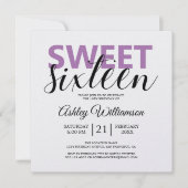 Moderne Latijnse Paarse strepen 16 Kaart (Voorkant)