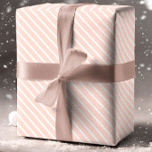 Moderne Latijnse witte en roze streep, Chevron & S Inpakpapier Vel