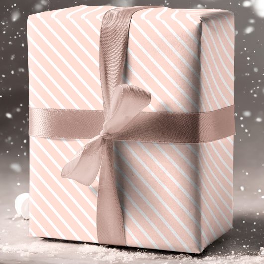 Moderne Latijnse witte en roze streep, Chevron & S Inpakpapier Vel