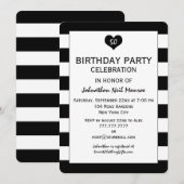 Moderne Latijnse zwarte en witte stripes, zaterdag Kaart (Voorkant / Achterkant)