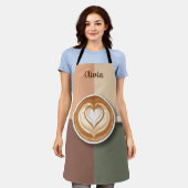 Moderne Latte Art Hart  Schort (Gedragen)