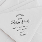 Moderne Laurel familienaam retouradres Zelfinktende Stempel