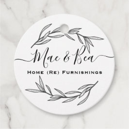 Moderne Laurel Leaf-tag Bedankjes Labels