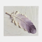 Moderne Lavendel 3D Impasto Veer Olie Schilderij Fleece Deken (Voorkant (Horizontaal))
