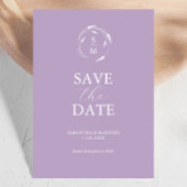 Moderne Lavendel Bewaar de datum Save The Date