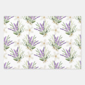 Moderne lavendel bloemige bruiloft inpakpapier vel (Voorkant 3)