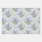 Moderne lavendel bloemige bruiloft inpakpapier vel (Voorkant 2)