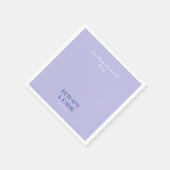 Moderne Lavendel en Blauwe Bruiloft Servet (Hoek)