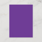 Moderne lavendel- en paarse bloemencode QR-huwelij Informatiekaartje (Achterkant)