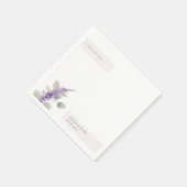 Moderne lavendel eucalyptus verlaat bruiloft servet (Hoek)