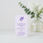 Moderne lavendel event planner foto qr code logo visitekaartje (Staand voorkant)
