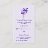 Moderne lavendel event planner foto qr code logo visitekaartje (Voorkant)