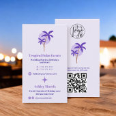 Moderne lavendel event planner foto qr code logo visitekaartje