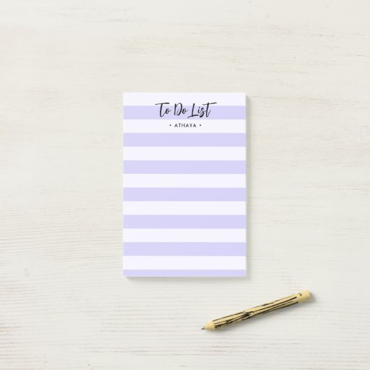 Moderne lavendel gestreept, om post-it notities te post-it® notes (Op bureau)