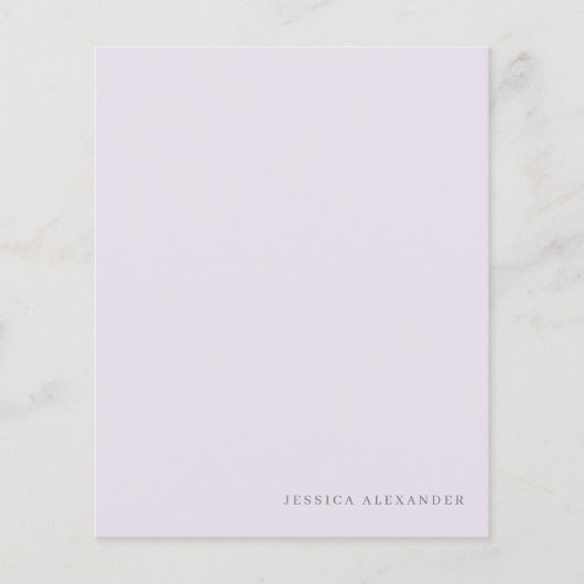 Moderne Lavendel & Grijs Persoonlijk Briefpapier (Voorkant)