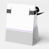 Moderne lavendel, grijze, witte bruiloft bedankdoosjes (Achterkant)