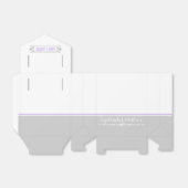 Moderne lavendel, grijze, witte bruiloft bedankdoosjes (Uitgevouwen)