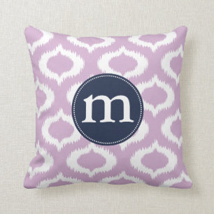 Moderne Lavendel Ikat Diamanten Gepersonaliseerd Kussen