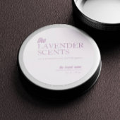 Moderne Lavendel kaars ronde sticker