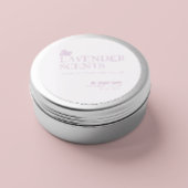Moderne Lavendel kaars ronde sticker