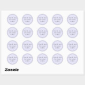 Moderne Lavendel Kleur Schrijfmachine Zakelijk Bed Ronde Sticker (Vel)