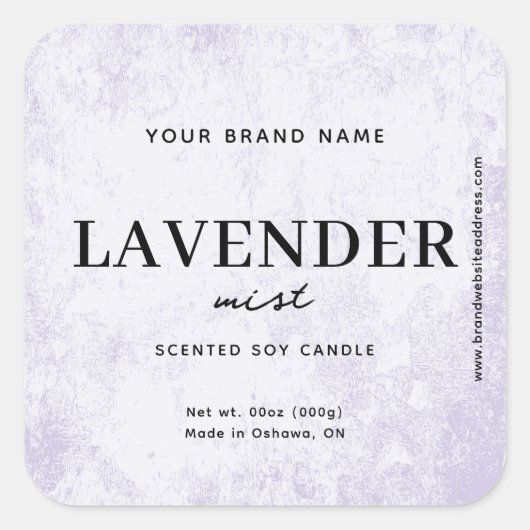 Moderne Lavendel Landelijke Label (Voorkant)