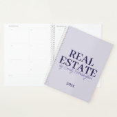 Moderne Lavendel Makelaar in Onroerend Goed Planner (Display)
