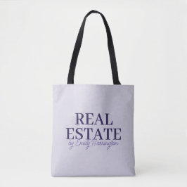 Moderne Lavendel Makelaar in Onroerend Goed Tote Bag