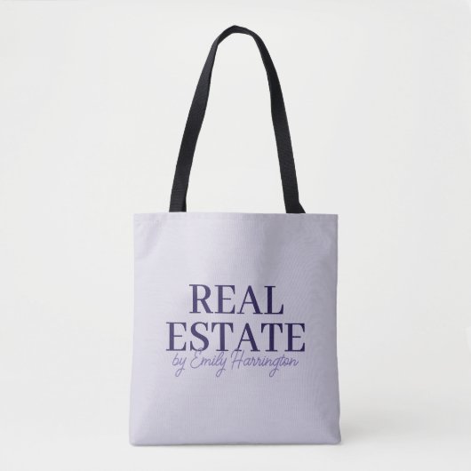 Moderne Lavendel Makelaar in Onroerend Goed Tote Bag (Voorkant)