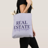 Moderne Lavendel Makelaar in Onroerend Goed Tote Bag (Dichtbij)