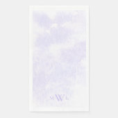 Moderne Lavendel Monogram Spatwater Bruiloft Servet (Voorkant)