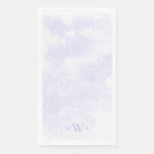 Moderne Lavendel Monogram Splash Bruiloft Servet