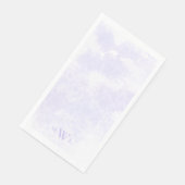 Moderne Lavendel Monogram Splash Bruiloft Servet (Hoek)