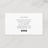 Moderne Lavendel Monogram Vrouwelijke Script Naam Visitekaartje (Achterkant)